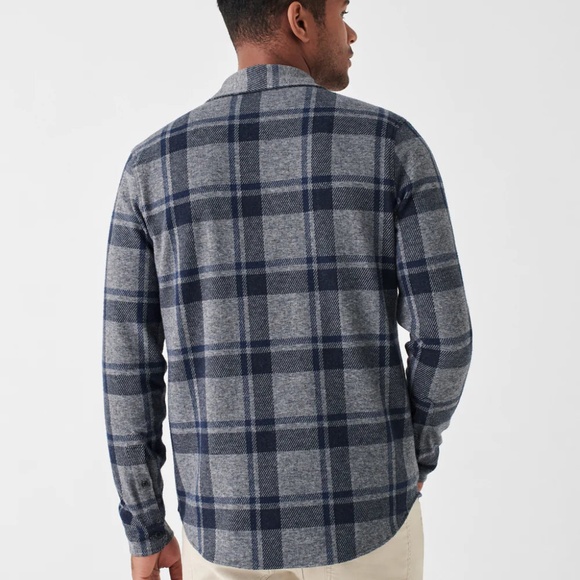 Faherty - Legend Sweater Shirt - Grey Seas Plaid (small) - Picture 3 of 5